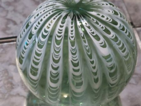 Abstract Elegant Art Glass Hand Blown Sphere For Sale