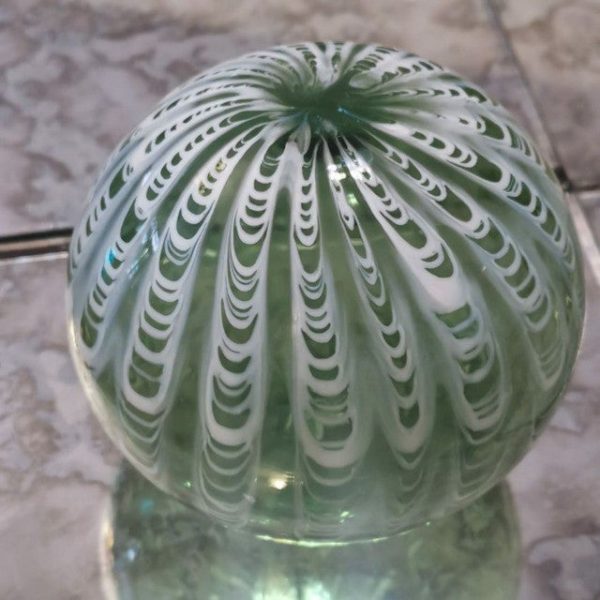 Abstract Elegant Art Glass Hand Blown Sphere For Sale