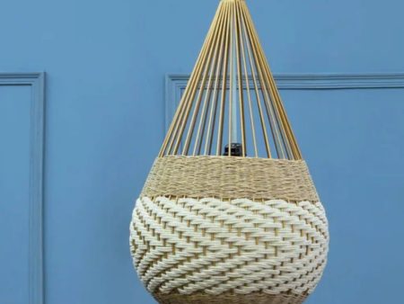 Elegant Rattan Hanging Lamp | 14 x 20 inches Online now