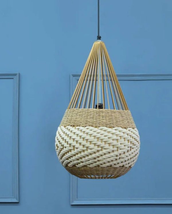 Elegant Rattan Hanging Lamp | 14 x 20 inches Online now