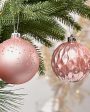 Charming Peach Snowflakes Christmas Ball Ornaments | 15 x 5 inches Hot on Sale