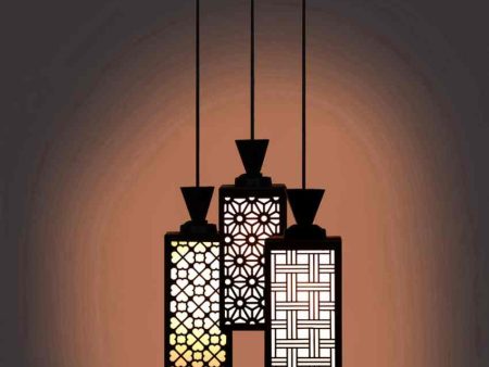 Chick 3 Lights Wooden Premium Foyer Ceiling Lamp | 8 x 4 x 35 inches Online Hot Sale