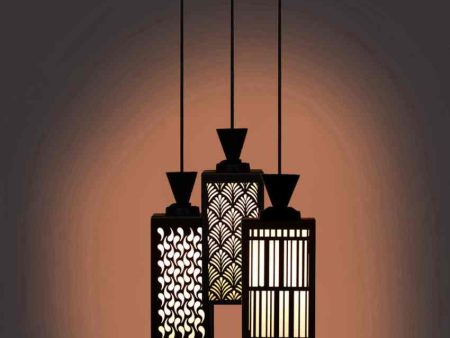 Funcional Wooden 3 Lights Pendant Foyer Ceiling Lamp | 8 x 4 x 35 inches Online