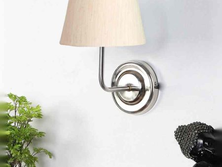 Classic Timeless Cotton Wall Mounted Lamp With Iron Base | 7 x 6 x 10 inches Online Hot Sale