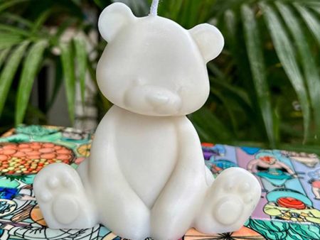 Adorable Teddy Soy Wax Candle | Set of 2 | 10.2 x 7.6 x 5.1 cm   4 x 3 x 2 inches on Sale