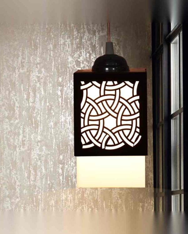 Eshro 3 Shades Wooden Pendant Ceiling Lamp | 5 x 6 x 32 inches Online Sale