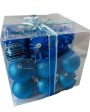 Radiant Cobalt Blue Shiny Metallic Christmas Ornaments | 10 x 10 inches Cheap