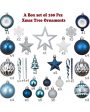 Classic Silver & Blue Christmas Balls Set | 20 x 15 x 10 inches Online Hot Sale