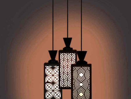 Decorative Wooden Pendant 3 Lights Foyer Ceiling Lamp | 8 x 4 x 35 inches Fashion