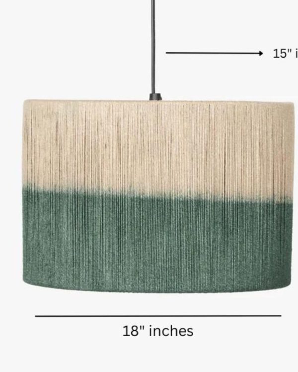 Afreen Green Hand Dyed Hanging Lamp | 18 x 10 inches Sale