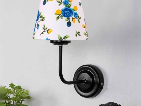 Elegant Artistic Cotton Shade Wall Mounted Lamp with Iron Base | 7 x 6 x 10 inches Online now