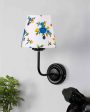 Elegant Artistic Cotton Shade Wall Mounted Lamp with Iron Base | 7 x 6 x 10 inches Online now