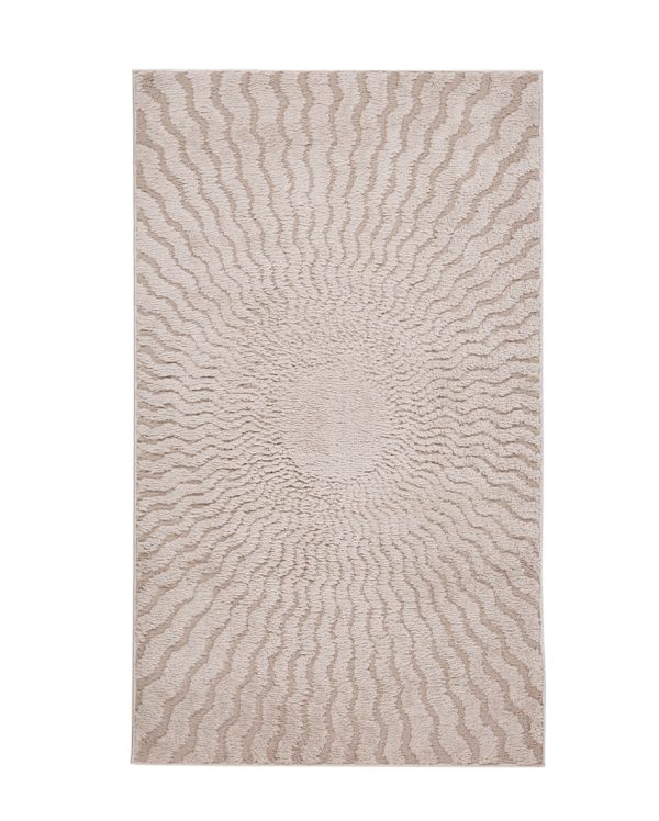 Neutral Solid Beige Polyester Siena Area Carpet For Cheap