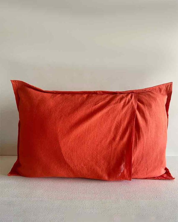 Orange Patchwork Cotton Pillow Covers | Set Of 2 | 24 x 16 inches Supply