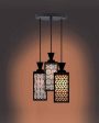 Eleganz Wooden Pendant 3 Lights Foyer Ceiling Lamp | 8 x 4 x 35 inches For Sale