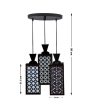 Deckey 3 Lights Foyer Wooden Pendant Ceiling Lamp | 8 x 4 x 35 inches Online Hot Sale