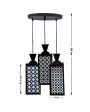 Einzigartig Wooden 3 Lights Pendant Foyer Ceiling Lamp | 8 x 4 x 35 inches For Sale