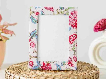 Floral Block Print Cotton Photo Frame | 8 x 6 inches Sale