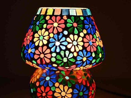 Azalera Glass Mosaic LED Compatible Table Lamp | 6 x 6 inches Online Hot Sale