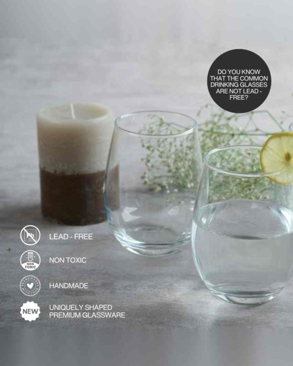 Crystal Transparent Water Glass | Set of 6 | 390 ML Online