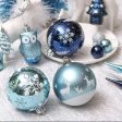 Stylish Silver & Blue Christmas Balls Set | 15 x 5 inches Sale