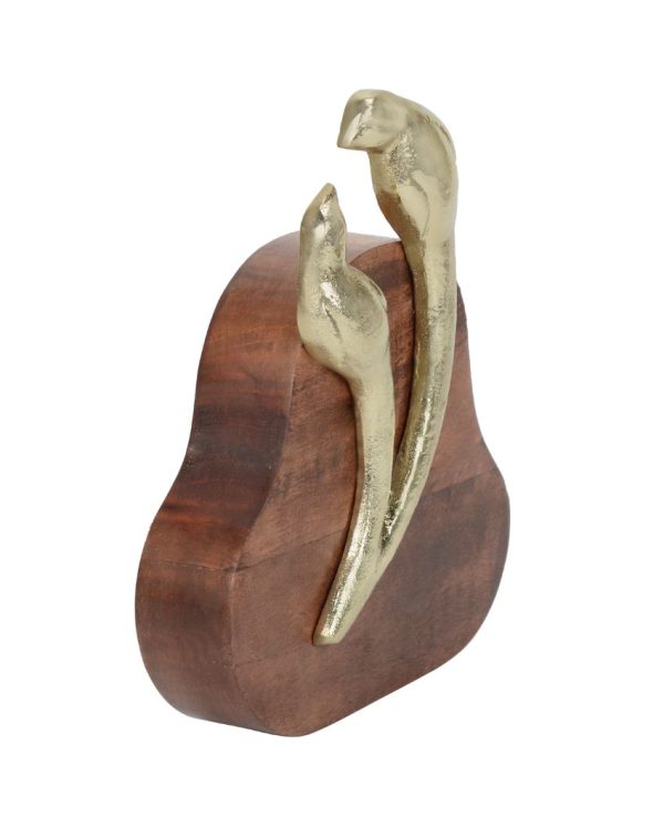 Nestled Moments Birds Wooden Sculpture | 8 x 3 x 10 inches Discount