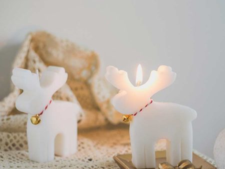 Festive Reindeer Soy Wax Candle | Set of 2 | 7.62 x 10.16 cm   3 x 4 inches Discount