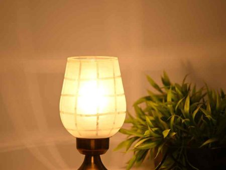 Zinnias Designer LED Compatible Table Lamp With Glass Shade | 4 x 10 inches Sale