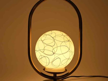 Cala Oval Shape Color Table Lamp with Glass Shade | 8 x 13 inches Hot on Sale