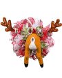 Quirky Stuck Reindeer Artificial Christmas Wreath | 18 x 15 x 7 inches on Sale