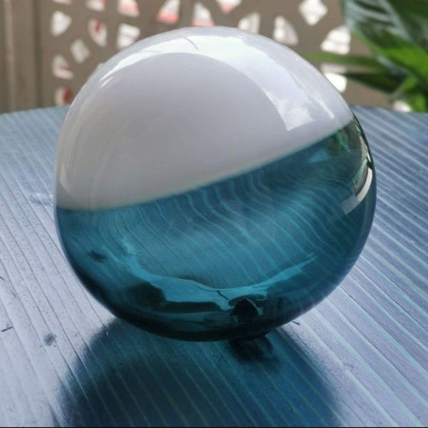 Unique Art Glass Hand Blown Sphere For Sale