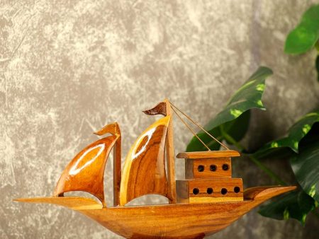 The Boat of Hope Wooden Showpiece Online Sale