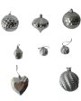 Bright Silver Theme Christmas Ornaments | 15 x 5 inches For Sale