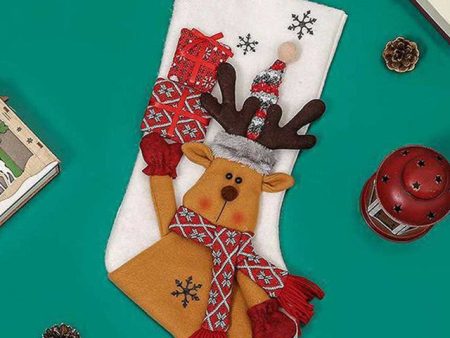 Cozy Reindeer Christmas Stocking | 22 x 10 x 5 inches Discount