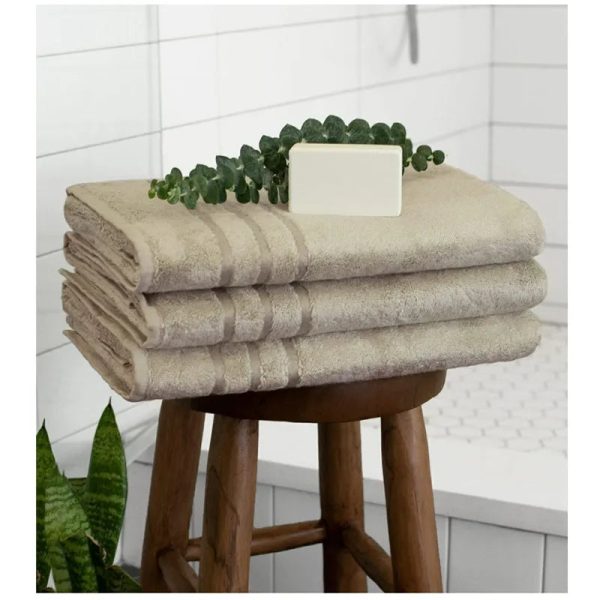 Modern Beige Bamboo Bath Towel | 59x30 inches Online Sale