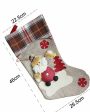 Joyful Cream Jute & Checks Santa and Tree Table Decorative | 22 x 10 x 5 inches Online now