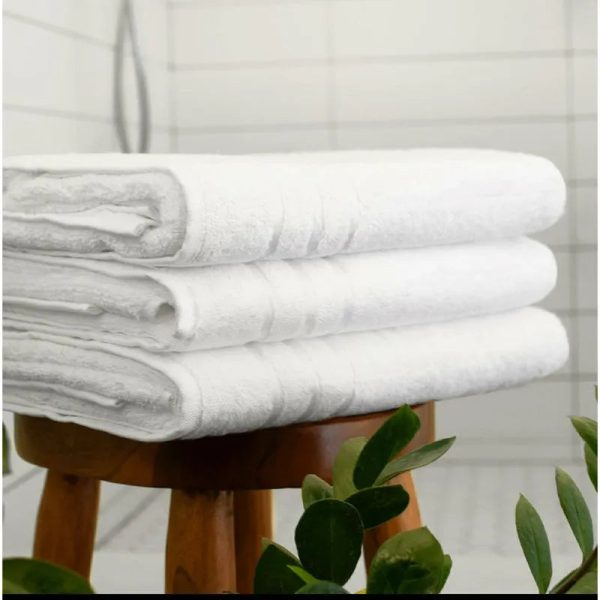 Classic White Bamboo Bath Towel | 59x30 inches Online Hot Sale