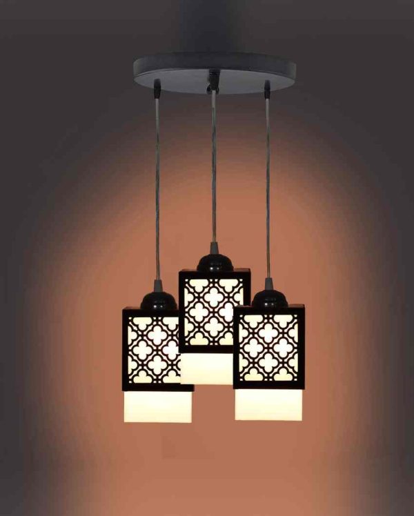 Detallado 3 Lights Wooden Premium Hallway Ceiling Lamp | 5 x 6 x 32 inches Cheap