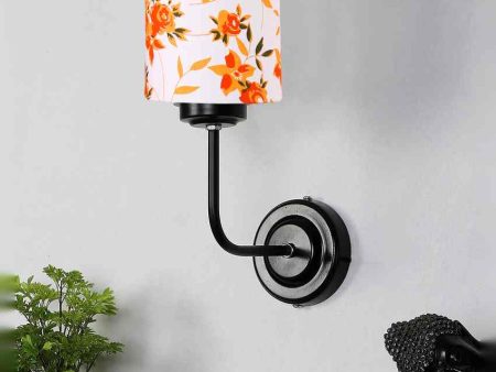 Elegant Refined Cotton Shade Wall Mounted Lamp With Iron Base | 7 x 4 x 12 inches on Sale