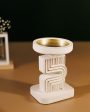 Modern Resin Pillar Candle Holder | 5 x 4 x 7 inches Discount