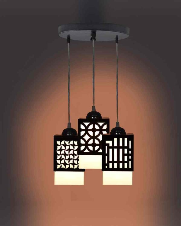 Armonioso 3 Lights Wooden Premium Hallway Ceiling Lamp | 5 x 6 x 32 inches Fashion