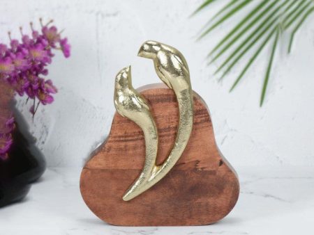 Nestled Moments Birds Wooden Sculpture | 8 x 3 x 10 inches Discount