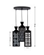 Elegancia Wooden Pendant 3 Lights Foyer Ceiling Lamp | 8 x 4 x 35 inches Online Hot Sale