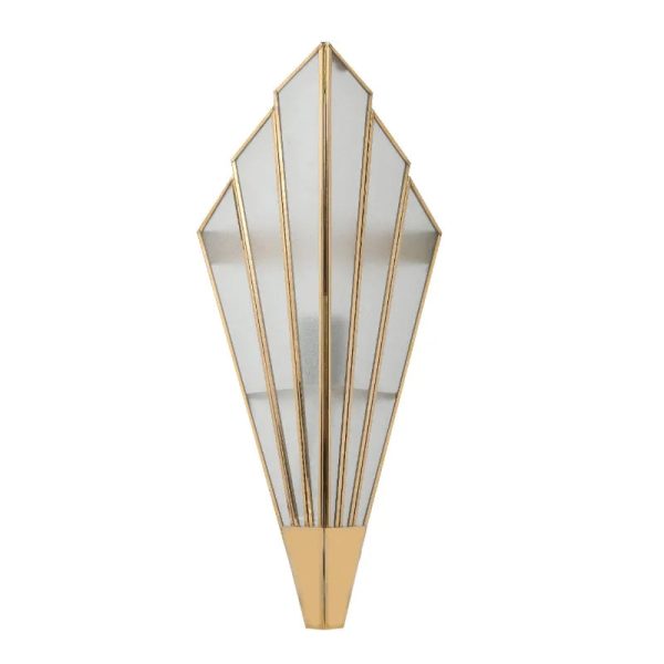 Triangular Abstract Luxe Wall Lamp with Frosted Glass | 8 x 7 x 17 inches For Cheap