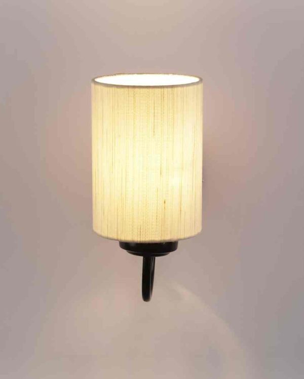 Elegant Cotton Wall Mounted Lamp With Iron Base | 7 x 4 x 9 inches Discount