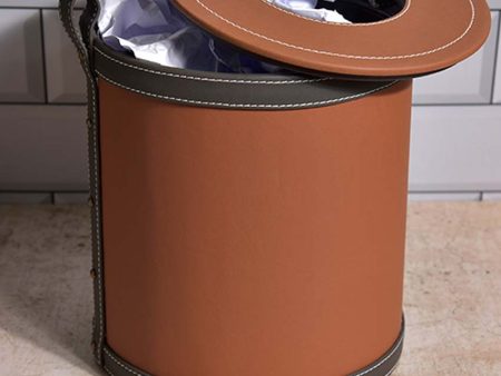 Durable Faux Leather with Unique Two Tone Finish Dustbin | 5 L | 9 x 10 inches Discount