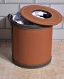 Durable Faux Leather with Unique Two Tone Finish Dustbin | 5 L | 9 x 10 inches Discount