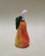 Murano Red & Yellow Style Decorative Glass Pear Art For Cheap