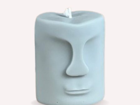 Face Statue Vanilla Coconut Soy Wax Candle| Grey | Single | 7 x 5 cm   3 x 2 inches Online now