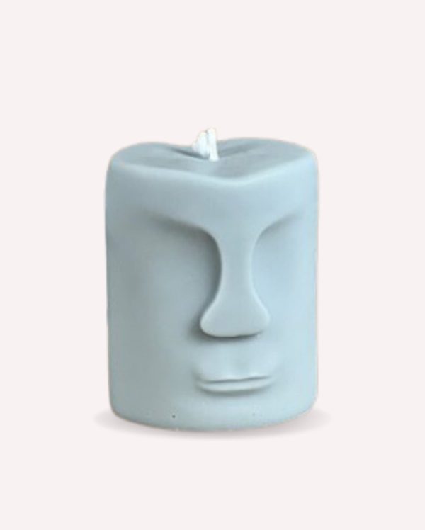 Face Statue Vanilla Coconut Soy Wax Candle| Grey | Single | 7 x 5 cm   3 x 2 inches Online now